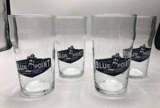 Set Of 4 Blue Point Brewing Company Long Island Ny 16 Oz.  Beer Pint Glasses