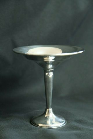 Vintage Sterling Silver Weighted Pedestal Candy Dish Compote