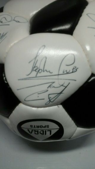 Vintage Derby County Fc Official Autographed Leather Football 1990s