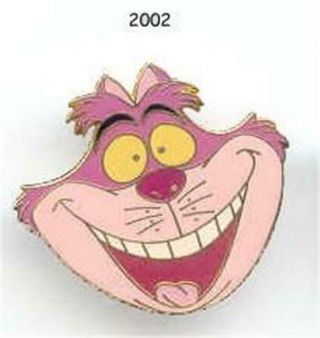 Cheshire Cat Grinning Face Head Alice Cast Lanyard Series 2002 Disney Pin