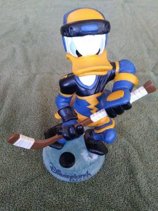 Donald Duck Ice Hockey Bobble Head Disney Figurine.  Disneyland Resort.