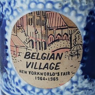 1964 - 65 York Worlds Fair Belgian Village Mini Stein Souvenir