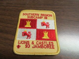 1993 National Jamboree Southern Region Subcamp 18 Patch C50
