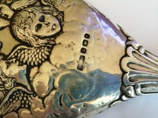 1905 Sydney & Co Birm ' sterling silver hand mirror - Reynolds Angels detail 2
