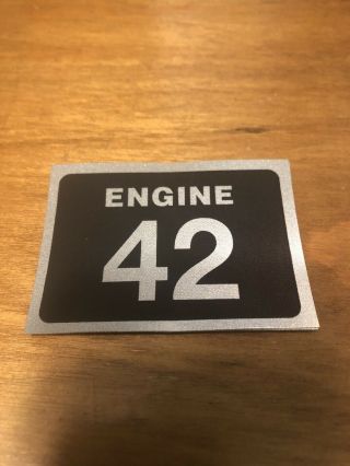 Chicago Fire Department Helmet Shield Front Company Sticker Engine 42