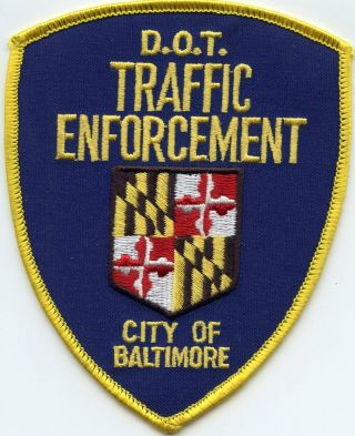 Baltimore City Maryland Md Dot Traffic Enforcement Police Patch
