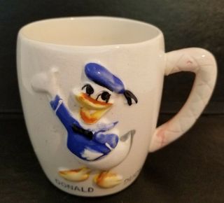 Vintage Japan Donald Duck Coffee Mug 1960 