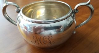 Vintage Gorham Sterling Silver Open Sugar Bowl 1946