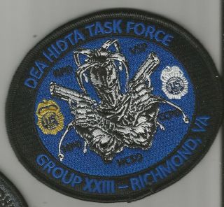 Dea Hidta Task Force Richmond,  Virginia Group Xxiii Blue & Silver