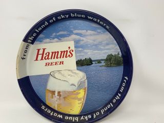 Vintage Hamm’s Beer 13” Metal Tin Litho Tray Theo Hamm Brg Co St.  Paul Mn