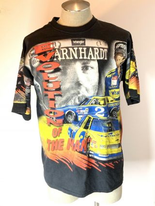 Dale Earnhardt Wrangler Nascar T - Shirt Evolution Of The Man Vintage 1998 Xl