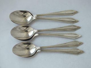 Set Of 6 Art Deco Solid Sterling Silver Tea/ Coffee Spoons 1931/ L 11.  4 Cm/ 75 G