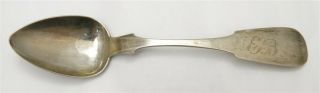 C1846 - 1855 F.  W.  Burwell Norfolk,  Virginia Coin Silver Spoon (b)