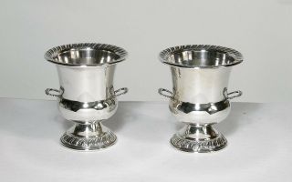 2 Lord Sterling Silver Urn Toothpick Holders