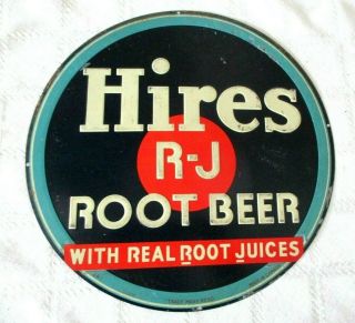 Vintage Hires Root Beer Rj - Sign - 12 " Dia - All Org - Soda Pop - Embossed