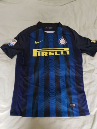 Vintage Nike Inter Milan Home Shirt 2016 - 2017 Size Xl 87 Candreva