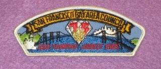 1985 San Francisco Bay Area Council Diamond Jubilee Csp Patch