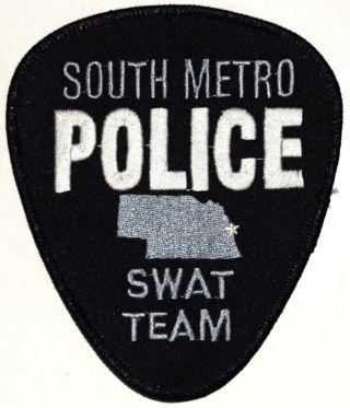 South Metro – Swat - Nebraska Ne Police Sheriff Patch Subdued State Outline Star