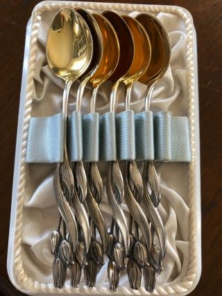 Scandinavian Vintage Silver Spoons Set Of 6 From Finland 1927