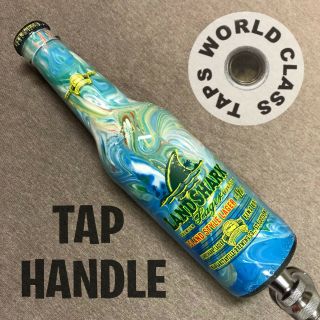 Landshark Beer Tap Handle Ocean Earth Swirl Marker Art Beach Pool Bar Surf