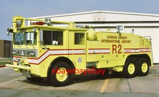 Fire Apparatus Slide,  Rescue 1,  Corpus Christi Airport / Tx,  1975 Oshkosh 6x6