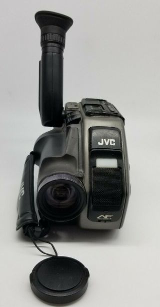 Vintage JVC Compact VHS VideoMovie GR - AX10 Camcorder W/ Charger,  Remote,  Battery 3