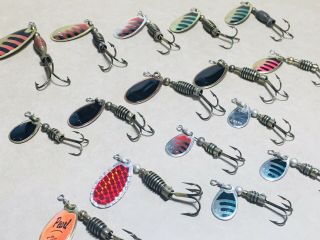 16 Rublex Celta 1 - 4 Vintage Spinner Fishing Lures,  Made In France Collectors