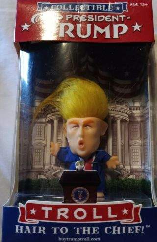 President Donald Trump Collectible Troll Doll Hair To The Chief