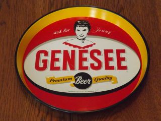 Vintage Genesee Brewing “ask For Jenny” Beer Tray (circa 1950’s)