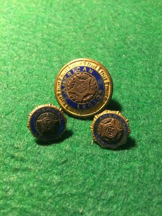 Vintage American Legion Pins And Button Us American Legion Blue Enamel