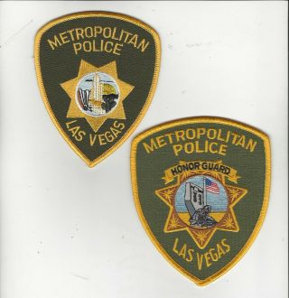 Las Vegas Metropolitan Police Honor Guard Set Of 2 Patches