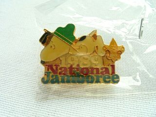 Vintage 1989 Boy Scouts National Jamboree Peanuts Snoopy Pin