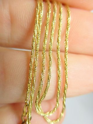 Vintage Estate 14k Yellow Gold Twisted Chain Necklace - 16 Inches - 2.  2 Grams