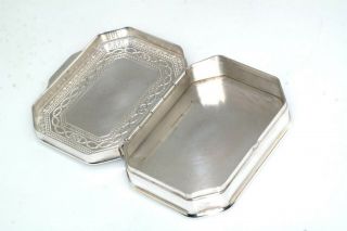 Vtg English Hallmarked Sterling Silver Trinket Snuff Box 3