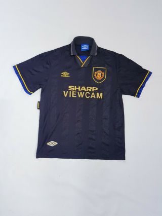 Manchester United Vintage 1993 - 1995 Black Away Shirt •l• Man Utd