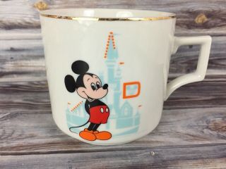 Vintage Walt Disney World Coffee Mug Mickey Mouse Cinderella Castle Tea Cup 8 Oz