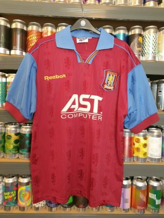 Aston Villa 1995 - 1997 Mens Medium 38 - 40 Inch Home Football Shirt Retro Vintage