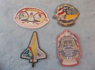 Space Shuttle Patches Bundle - 4 Patches - STS - 107,  STS - 117,  STS - 51L & STS - 41B 2