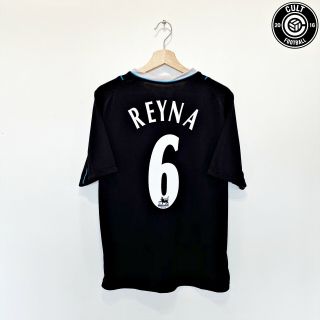 2006/07 Reyna 6 Manchester City Vintage Reebok Away Football Shirt (m/l) Usa