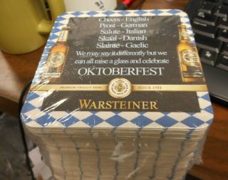 Rare Vintage Sleeve Of 100 Warsteiner Oktoberfest Beer Coasters
