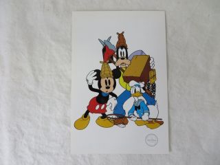 Vintage Walt Disney Promotional Art Card Mickey Mouse Lonesome Ghosts 6794