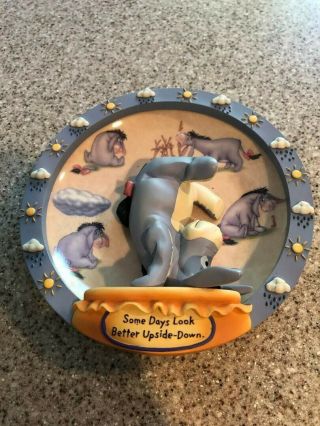 Collector Plate Disney Eeyore " Some Days Look Better Upside - Down " Bradford Exchg