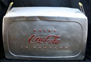 Vintage Aluminum Coca Cola Cooler 22.  5 " X 13.  5 " X 13 "