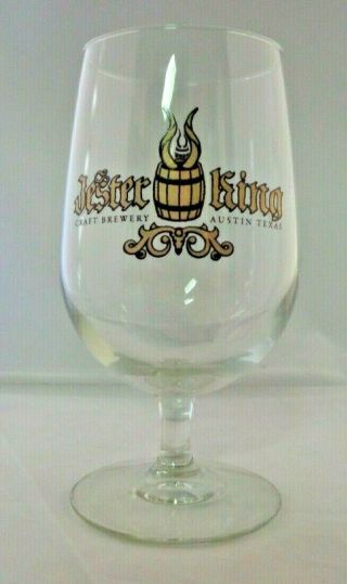 Jester King Brewery Stemmed Beer Glass Discontinued Rare Austin Tx Horney Barrel