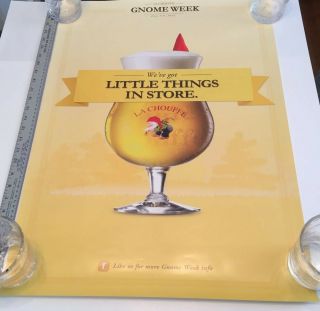 Large Achouffe Lachouffe Belgium Belgian Beer Bier Poster Gnome Week 2012 Rare