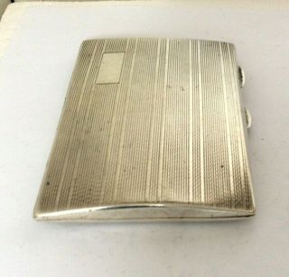 Antique Silver Cigarette Card Case Art Deco Birmingham 1934 S M Levi 75g