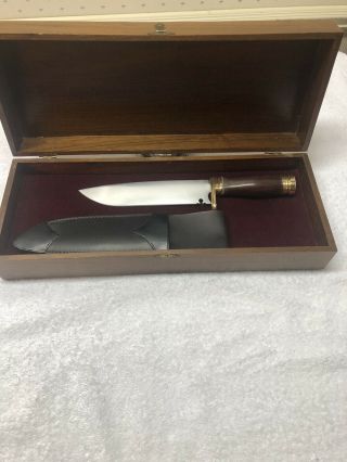 Vintage Custom Made Bowie Knife By Well Know Knife Maker And Engraver Jim Small