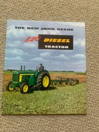 John Deere Vintage " 820 Diesel Tractor " Advertising Brochure 23 Pages