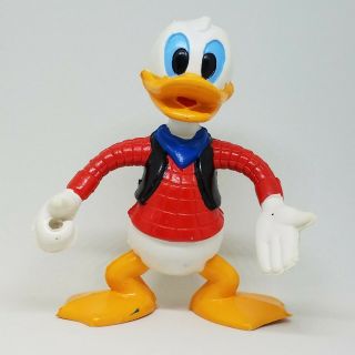 Vintage Donald Duck Bendable Figure Disney Arco Cowboy Bendy Frontierland