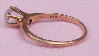 Vintage Antique Victorian 10k Gold White Topaz Cz Engagement Ring Mounting 8.  25